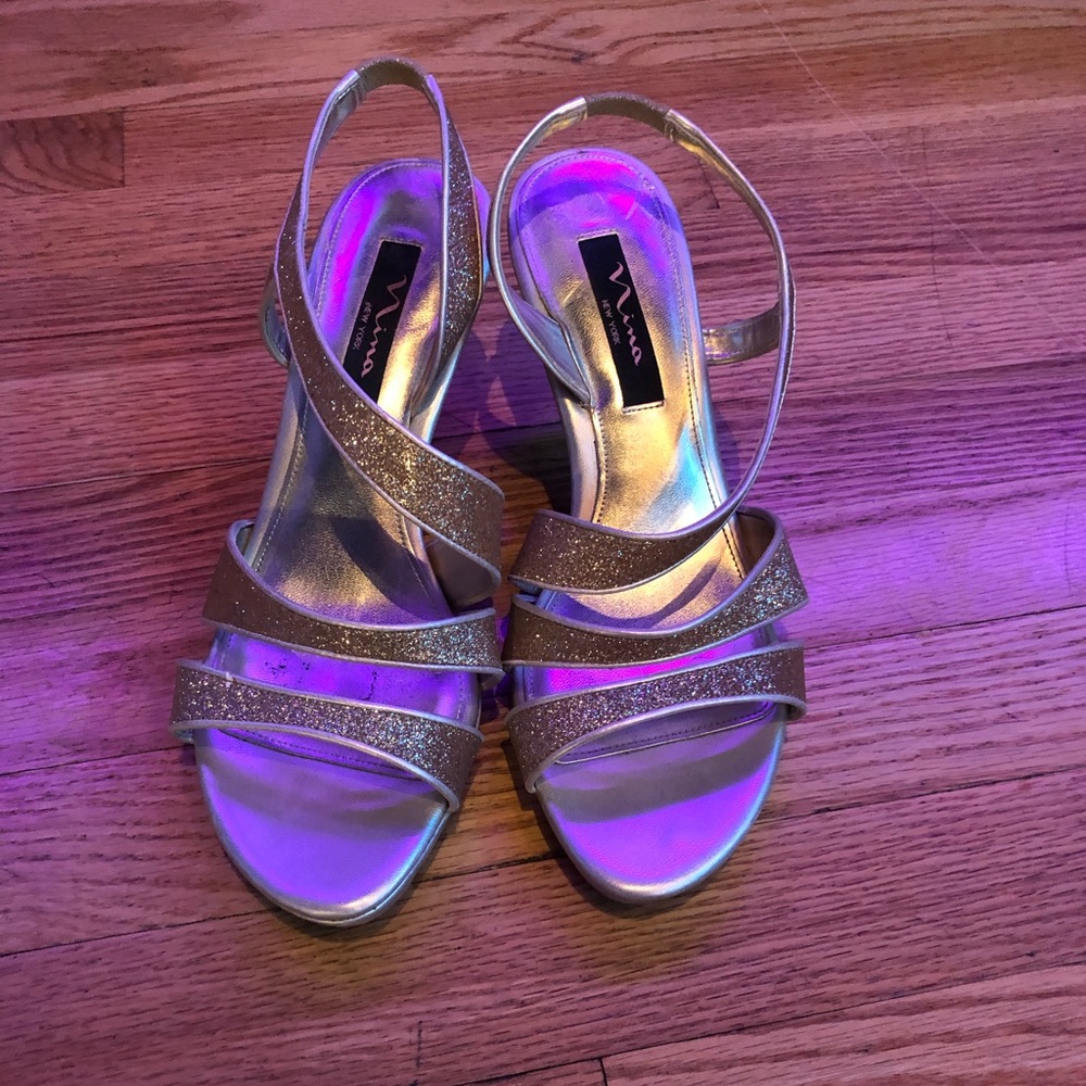 Nina New York -Strappy, Sparkly Heels